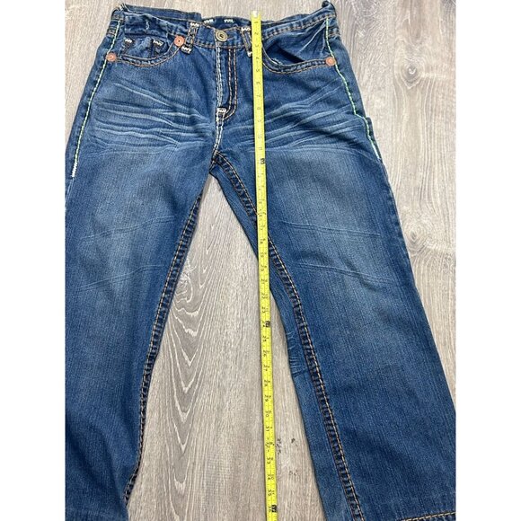 True Religion Ricky Jeans Men's Size 36 Super Straight Leg Outdoor Denim Blue - Picture 5 of 7